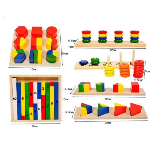 Set 14 juegos Montessori Desarrollo Integral Estimulación Temprana - Imagen 2